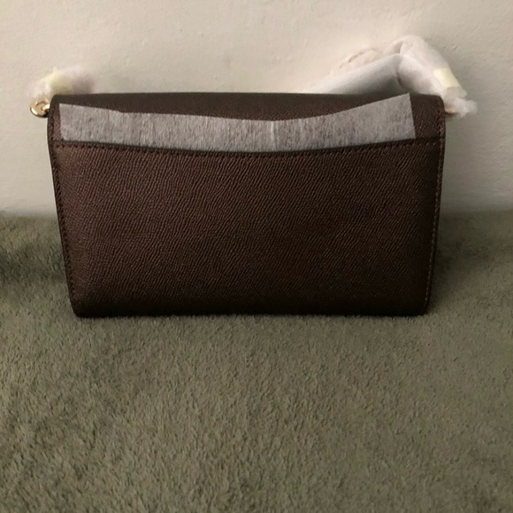 Coach Crossbody Bronze Wallet with Detachable Long Chain Strap NWT - Picture 3 of 10